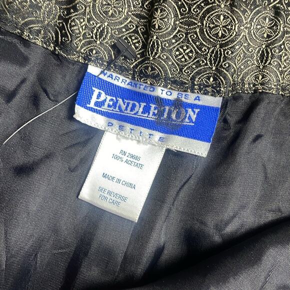 Pendleton Primark Pattern Acetate Side Zipper Relaxed Fit Pant Women's Petite 2- - Picture 8 of 12